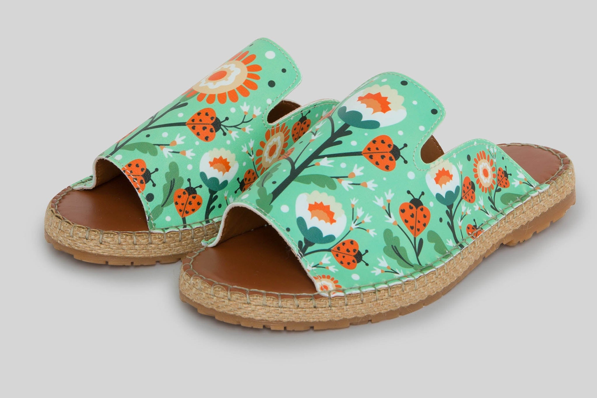 Ladybugs and Flowers Sandals BY Mumka - Sandals available at DOYUF