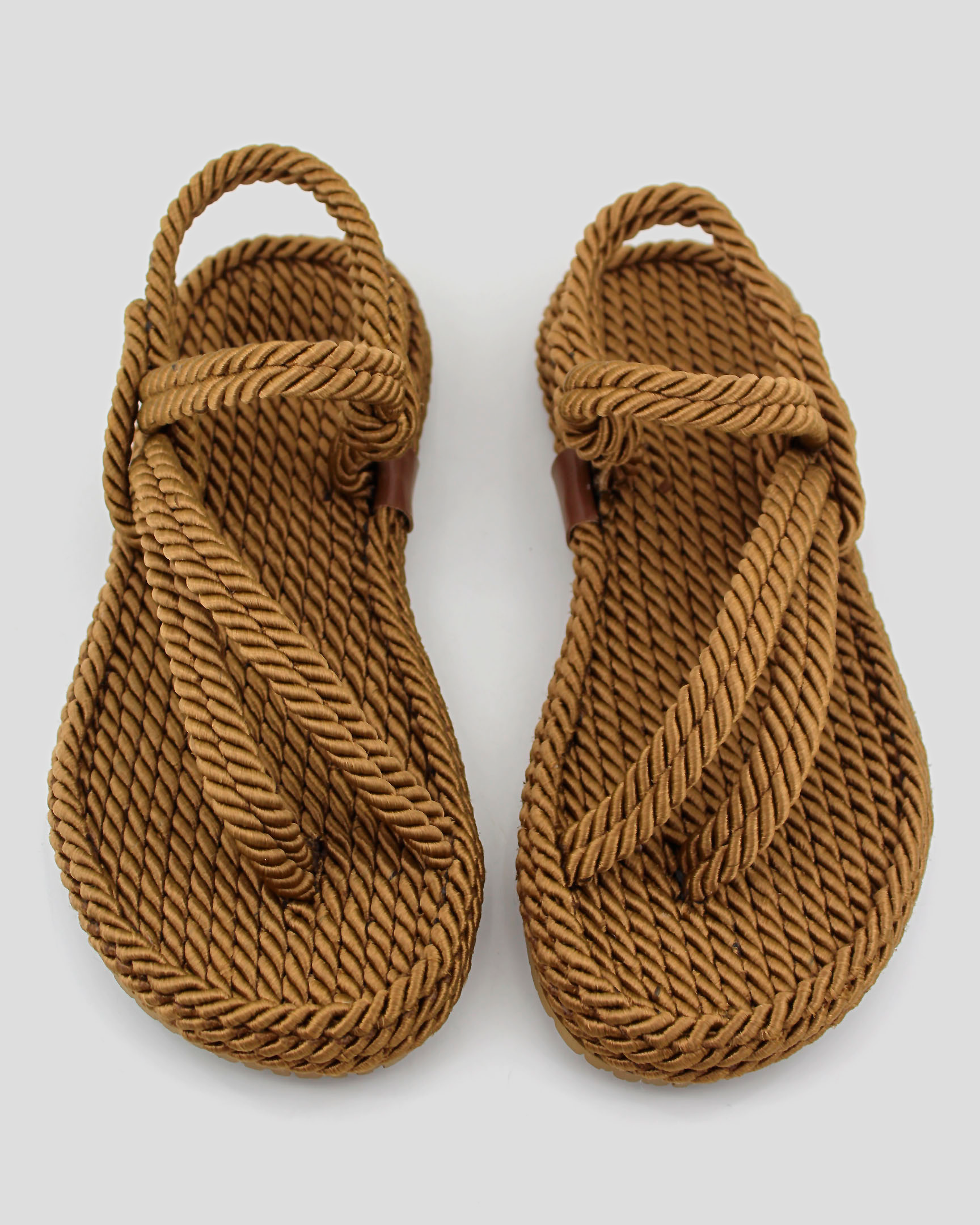 Rope Sandals Crossed out - Brown BY Mumka - Sandals available at DOYUF